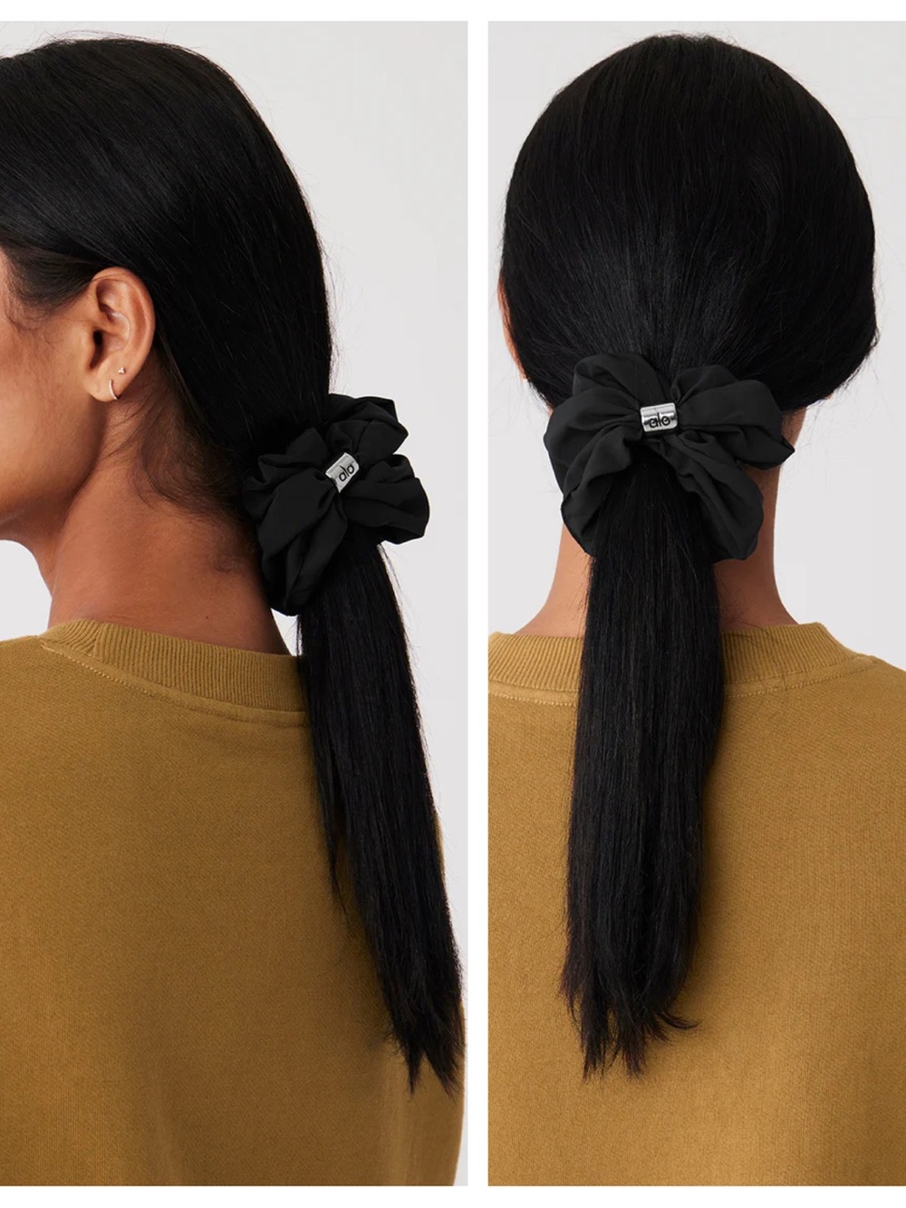 NWT Alo Yoga Bead It Oversized Scrunchie Black One Size